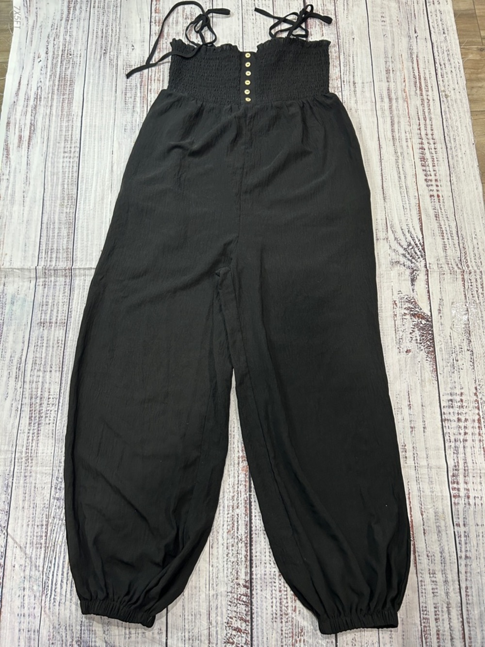 Black High-Waist Jogger Pants with Elastic Ankles